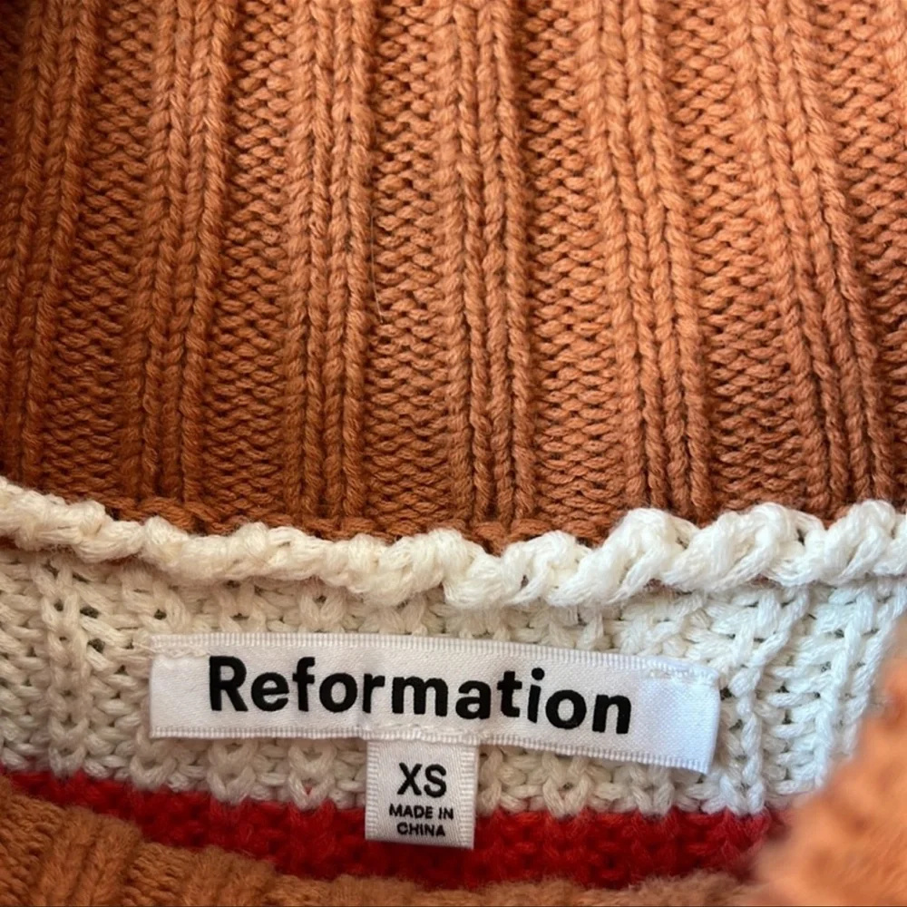 Reformation Brown and Cream Striped Sweater - Picture 9 of 14